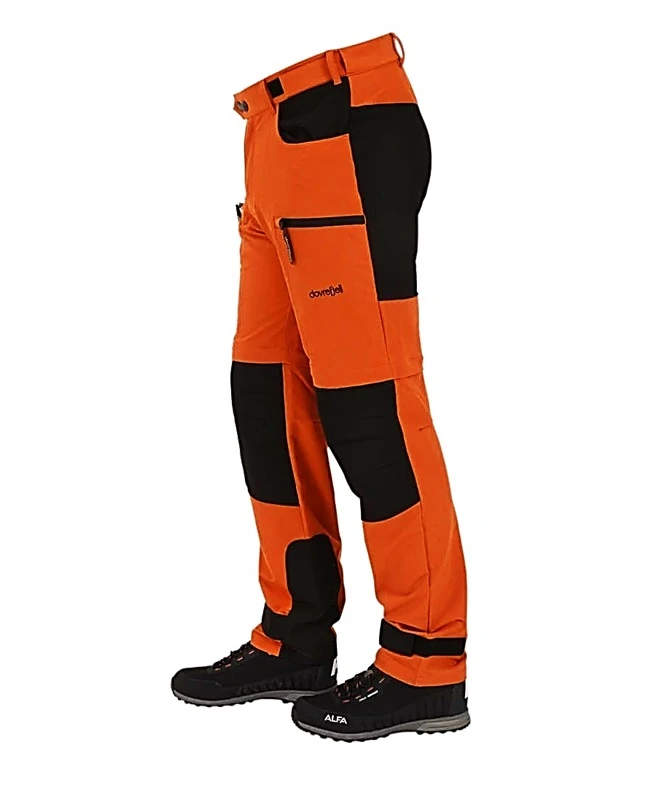 Dovrefjell Custom Fit Zip Off Ulkoiluhousut, Sunset Orange - Image 2