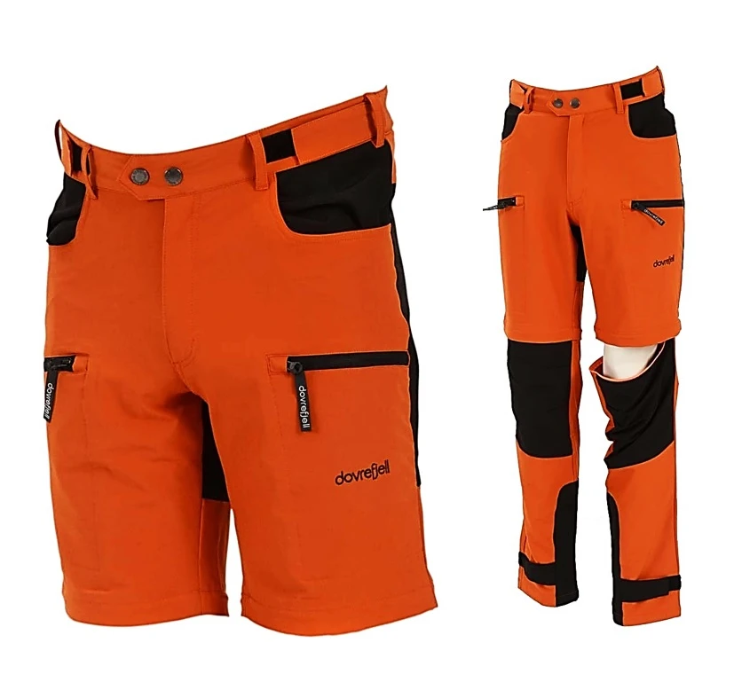 Dovrefjell Custom Fit Zip Off Ulkoiluhousut, Sunset Orange - Image 3