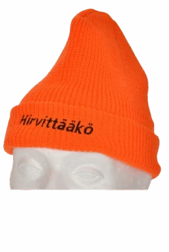 Direktiivi Pipo, Oranssi Neulepipo - Akryyli, 'Hirvittääkö' Brodeeraus