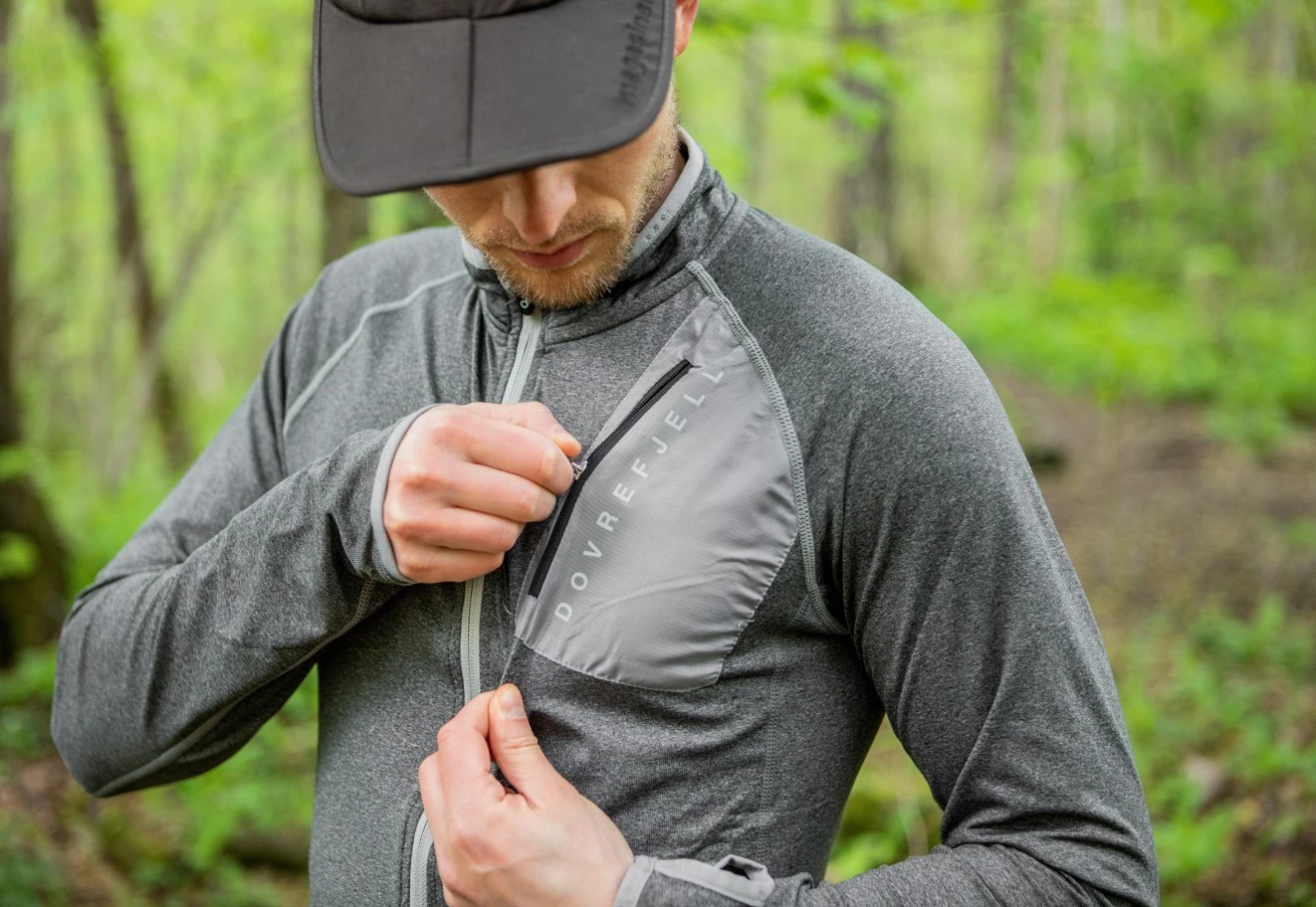 Dovrefjell Dyre Quick Dry Miesten Fleecetakki, Gray - Image 2
