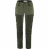 FJÄLLRÄVEN Fjällräven Keb Trousers Curved W Reg Naisten Ulkoiluhousut Vihreät
